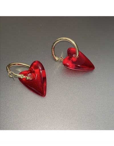 Replica Sweet Heart Acrylic Earrings For Ladies #798756 $9.48 USD for Wholesale