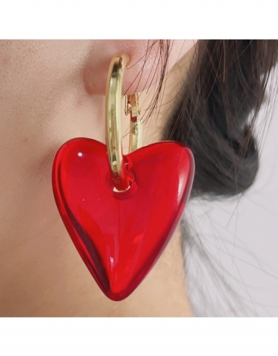 Replica Sweet Heart Acrylic Earrings For Ladies #798756 $9.48 USD for Wholesale