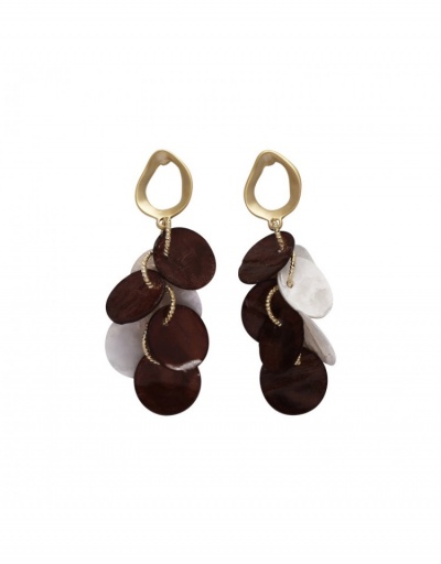  Light Luxury Temperament Round Shell Earrings  #798761 $12.40 USD, Wholesale Fashion Earrings