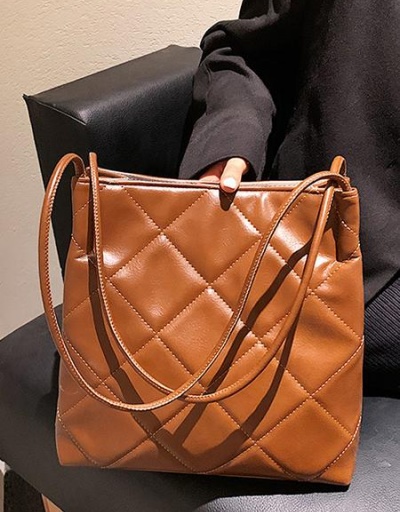 Replica Casual Solid PU Rhombus Lattice Bucket Bag Women #798769 $22.75 USD for Wholesale