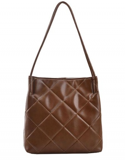 Replica Casual Solid PU Rhombus Lattice Bucket Bag Women #798769 $22.75 USD for Wholesale