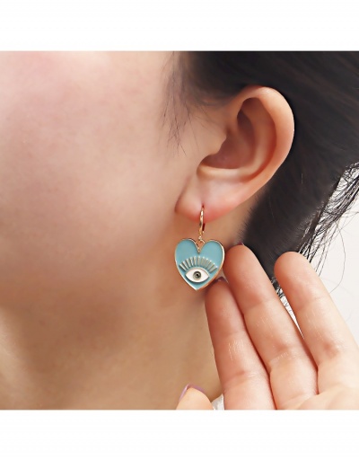  Color Devil's Eye Heart Earrings For Women #798771 $4.17 USD, Wholesale Fashion Earrings