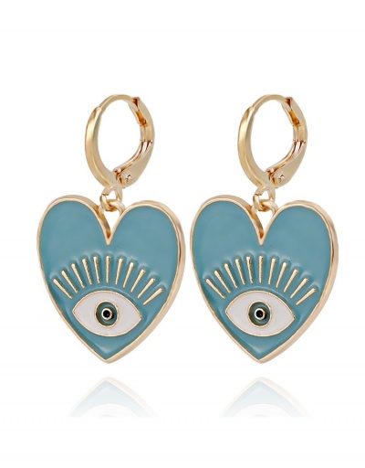 Replica  Color Devil's Eye Heart Earrings For Women #798771 $4.17 USD for Wholesale