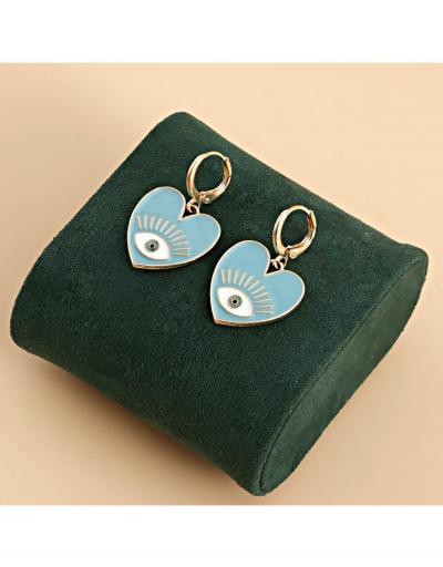 Replica  Color Devil's Eye Heart Earrings For Women #798771 $4.17 USD for Wholesale