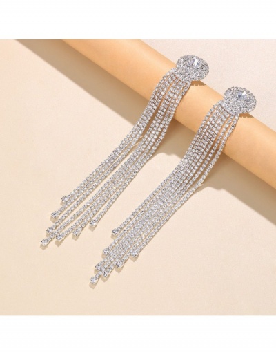 Replica  Fashion Rhinestone Tassels Earrings For Ladies #798773 $12.74 USD for Wholesale