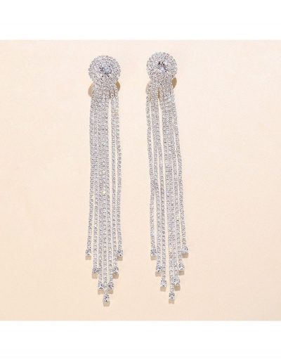 Replica  Fashion Rhinestone Tassels Earrings For Ladies #798773 $12.74 USD for Wholesale