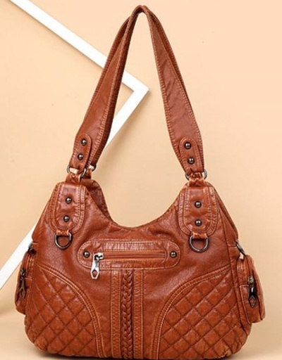 Replica Casual Rhombus Lattice Shoulder Tote Bag #798776 $29.87 USD for Wholesale