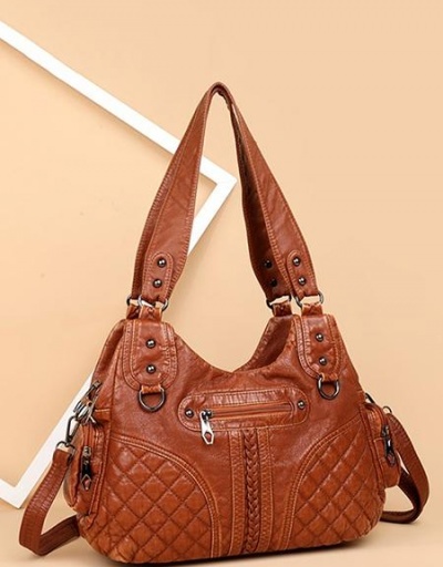 Replica Casual Rhombus Lattice Shoulder Tote Bag #798776 $29.87 USD for Wholesale