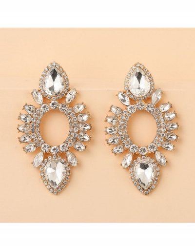 Replica  Ladies Exaggerated  Geometric Rhinestone Earrings #798779 $8.87 USD for Wholesale