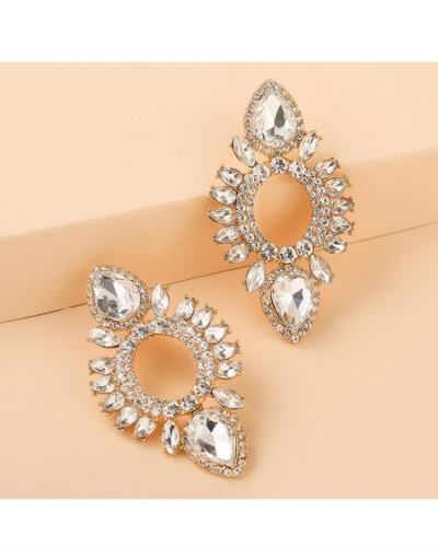 Replica  Ladies Exaggerated  Geometric Rhinestone Earrings #798779 $8.87 USD for Wholesale