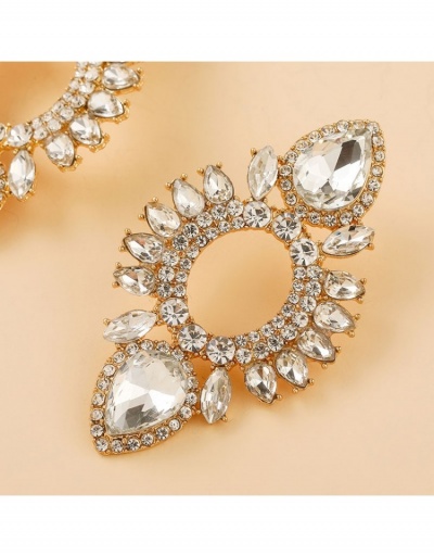 Replica  Ladies Exaggerated  Geometric Rhinestone Earrings #798779 $8.87 USD for Wholesale