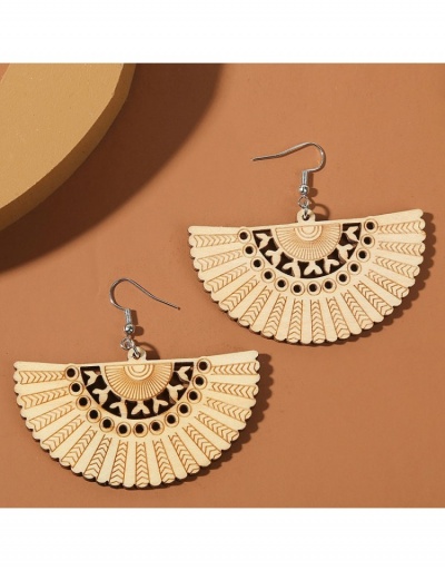 Replica  Fashion Bohemian Fan-shaped Hollowed-out Earrings #798785 $4.30 USD for Wholesale