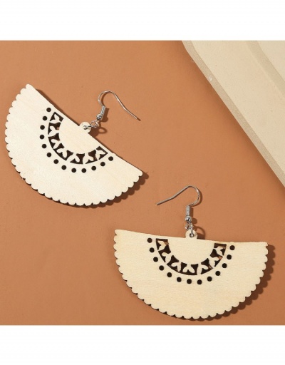 Replica  Fashion Bohemian Fan-shaped Hollowed-out Earrings #798785 $4.30 USD for Wholesale