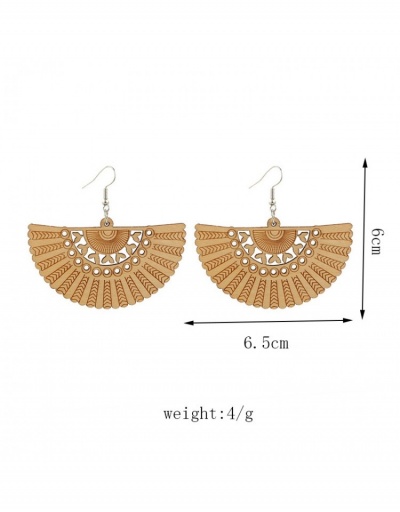 Replica  Fashion Bohemian Fan-shaped Hollowed-out Earrings #798785 $4.30 USD for Wholesale