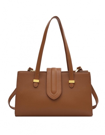 Replica Stylish Chic Solid Zipper Shoulder Tote Bag For Work #798790 $24.38 USD for Wholesale