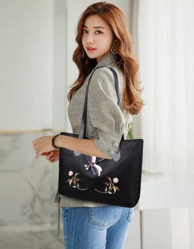 Replica Shopping Oxford Embroidery Tote Bag For Women #798799 $18.20 USD for Wholesale