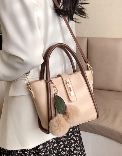 Replica New Fashion Twist Lock  Contrast Color Tote Bag For Work #798804 $23.66 USD for Wholesale