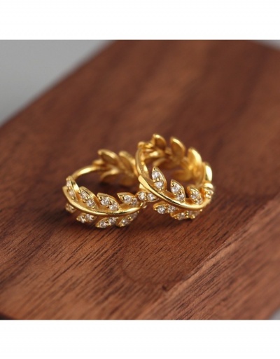  Luxury Ins-style Olive Leaf Diamond Earrings #798816 $5.64 USD, Wholesale Fashion Earrings