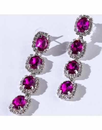 Replica  Retro Fashion Crystal Long Square Earrings #798820 $10.28 USD for Wholesale