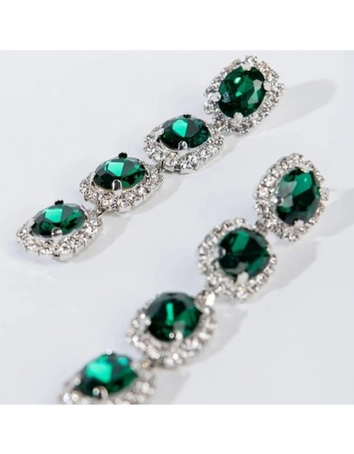 Replica  Retro Fashion Crystal Long Square Earrings #798820 $10.28 USD for Wholesale