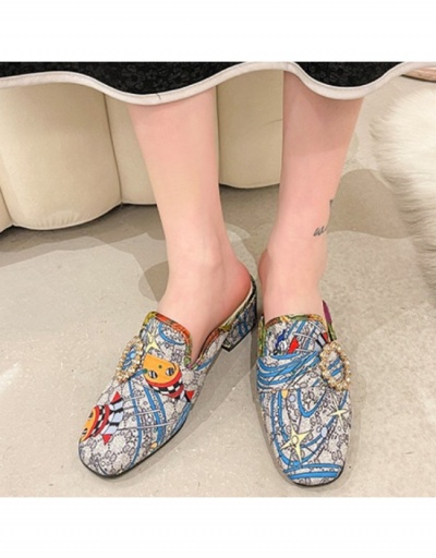 Replica  Summer Fashion Rhinestone Embroidery Block Heel Women's Shoes #798822 $22.43 USD for Wholesale