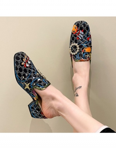 Replica  Summer Fashion Rhinestone Embroidery Block Heel Women's Shoes #798822 $22.43 USD for Wholesale