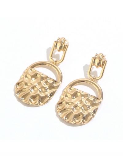 Replica  Hip-Hop Fashion Lock Geometric Alloy Earrings #798823 $6.89 USD for Wholesale