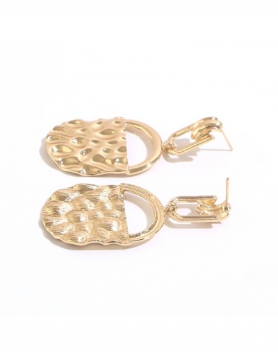 Replica  Hip-Hop Fashion Lock Geometric Alloy Earrings #798823 $6.89 USD for Wholesale