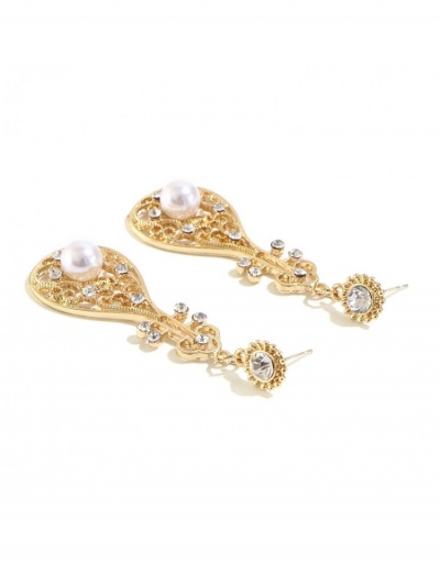 Replica  Summer New Pearl Rhinestone Temperament Retro Earrings #798825 $7.53 USD for Wholesale