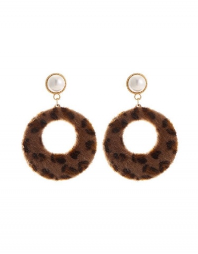 Replica Korean Fashion Leopard Retro Earrings #798828 $6.63 USD for Wholesale