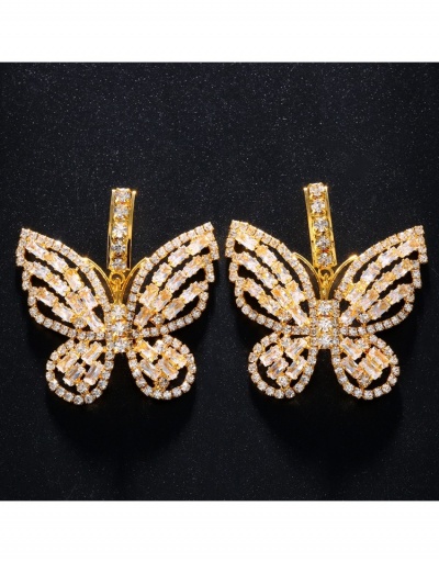  Fashion Temperament Versatile Diamond  Butterfly Earrings #798834 $15.73 USD, Wholesale Fashion Earrings