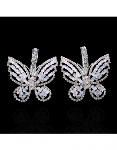 Replica  Fashion Temperament Versatile Diamond  Butterfly Earrings #798834 $15.73 USD for Wholesale