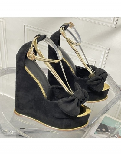 Replica Fashion Wedge Ankle Strap Super High Heels  #798849 $50.06 USD for Wholesale