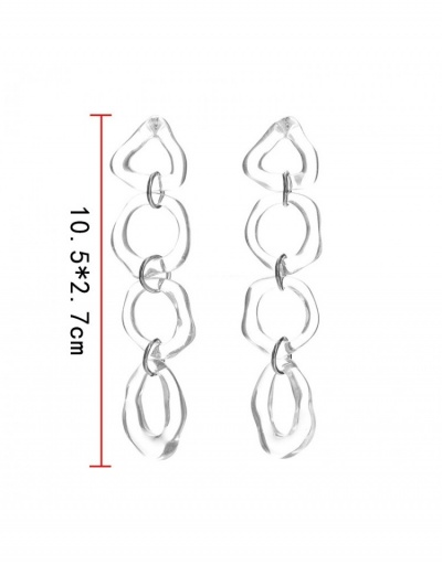 Replica  Acrylic Transparent Irregular Long Women Earrings #798854 $6.38 USD for Wholesale