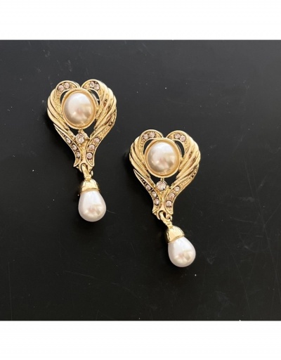 Simple Design Hollow Out Pearls Casual Earrings #798856 $10.61 USD, Wholesale Fashion Earrings