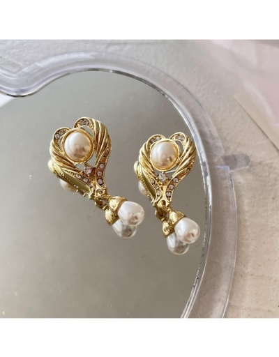 Replica Simple Design Hollow Out Pearls Casual Earrings #798856 $10.61 USD for Wholesale