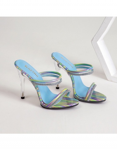 Replica New Fashion Rhinestone Stilettos Slip On Heels #798860 $43.68 USD for Wholesale