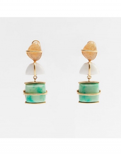 Replica  Exaggerated Geometric Natural Earrings For Ladies  #798879 $9.30 USD for Wholesale