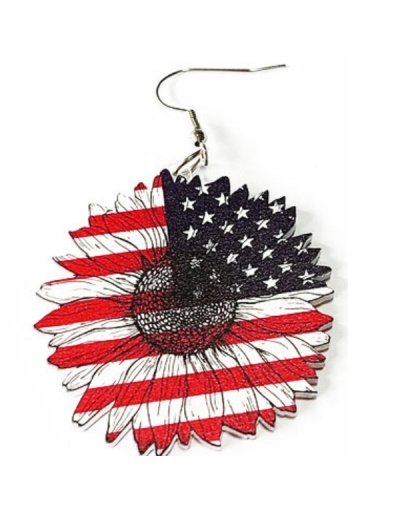 Replica  Butterfly Pattern  American Flag Chic Cute Pendant Earrings #798881 $5.56 USD for Wholesale