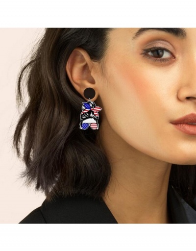 Fashion Cute American Flag Pattern Pendant Earrings #798885 $5.32 USD, Wholesale Fashion Earrings