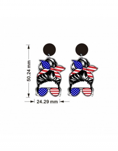 Replica Fashion Cute American Flag Pattern Pendant Earrings #798885 $5.32 USD for Wholesale