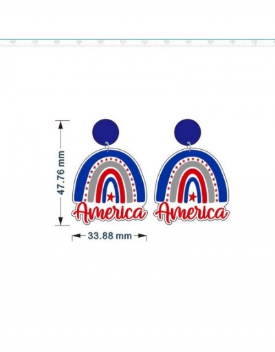 Replica Fashion Cute American Flag Pattern Pendant Earrings #798885 $5.32 USD for Wholesale