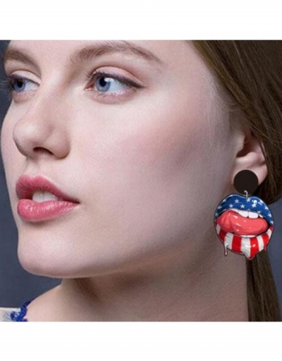 Replica Fashion Cute American Flag Pattern Pendant Earrings #798885 $5.32 USD for Wholesale