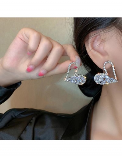  Fashion Simple Rhinestone Heart Earrings For Women #798889 $5.46 USD, Wholesale Fashion Earrings