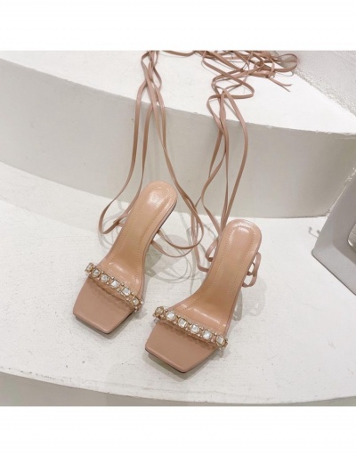 Replica  Women's Fashion Rhinestone Stiletto Lace Up Heels #798890 $43.31 USD for Wholesale