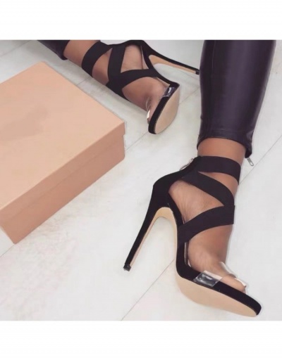 Replica Sexy Zipper Up Stiletto  Heeled Sandals  For Women #798892 $25.90 USD for Wholesale