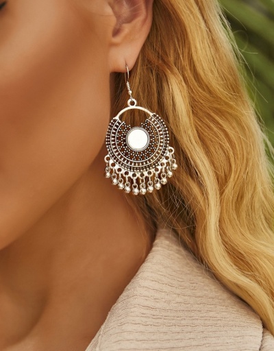 Replica  Retro Style Tassel Hollow Out Solid Color Casual  Earrings #798903 $7.85 USD for Wholesale