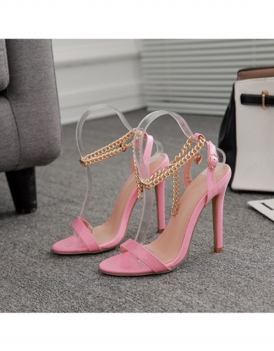 Replica Ladies Street Chain Patch Stiletto  Heeled Sandals  #798904 $39.80 USD for Wholesale