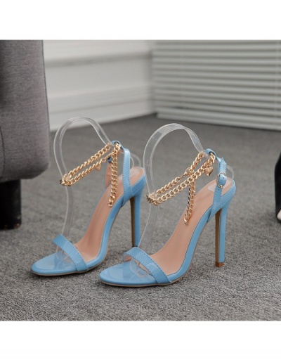 Replica Ladies Street Chain Patch Stiletto  Heeled Sandals  #798904 $39.80 USD for Wholesale