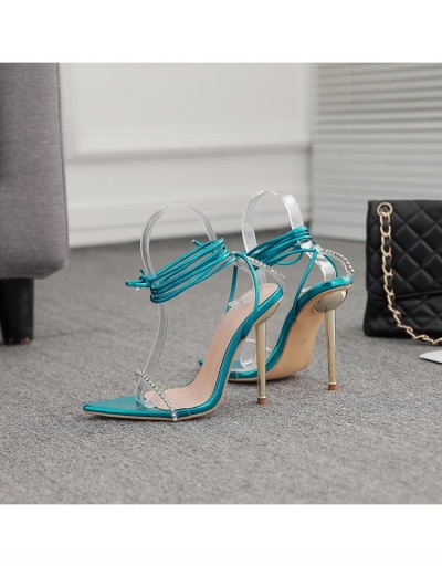 Sexy Rhinestone Stiletto  Lace Up Heeled Sandals  #798909 $41.55 USD, Wholesale Fashion Heels